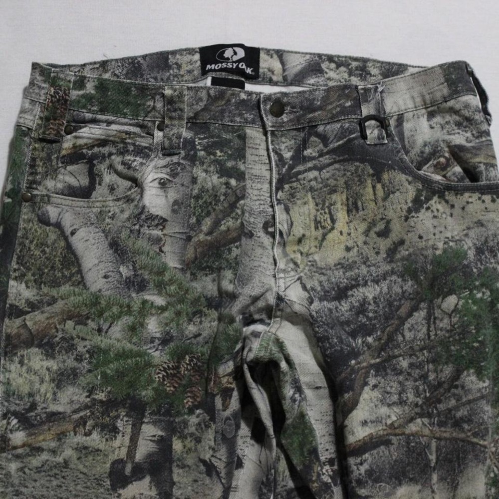 Mens Y2K Camouflage Nature Forest Mossy Oak Real Tree Style Streetwear Pants - Picture 3 of 8